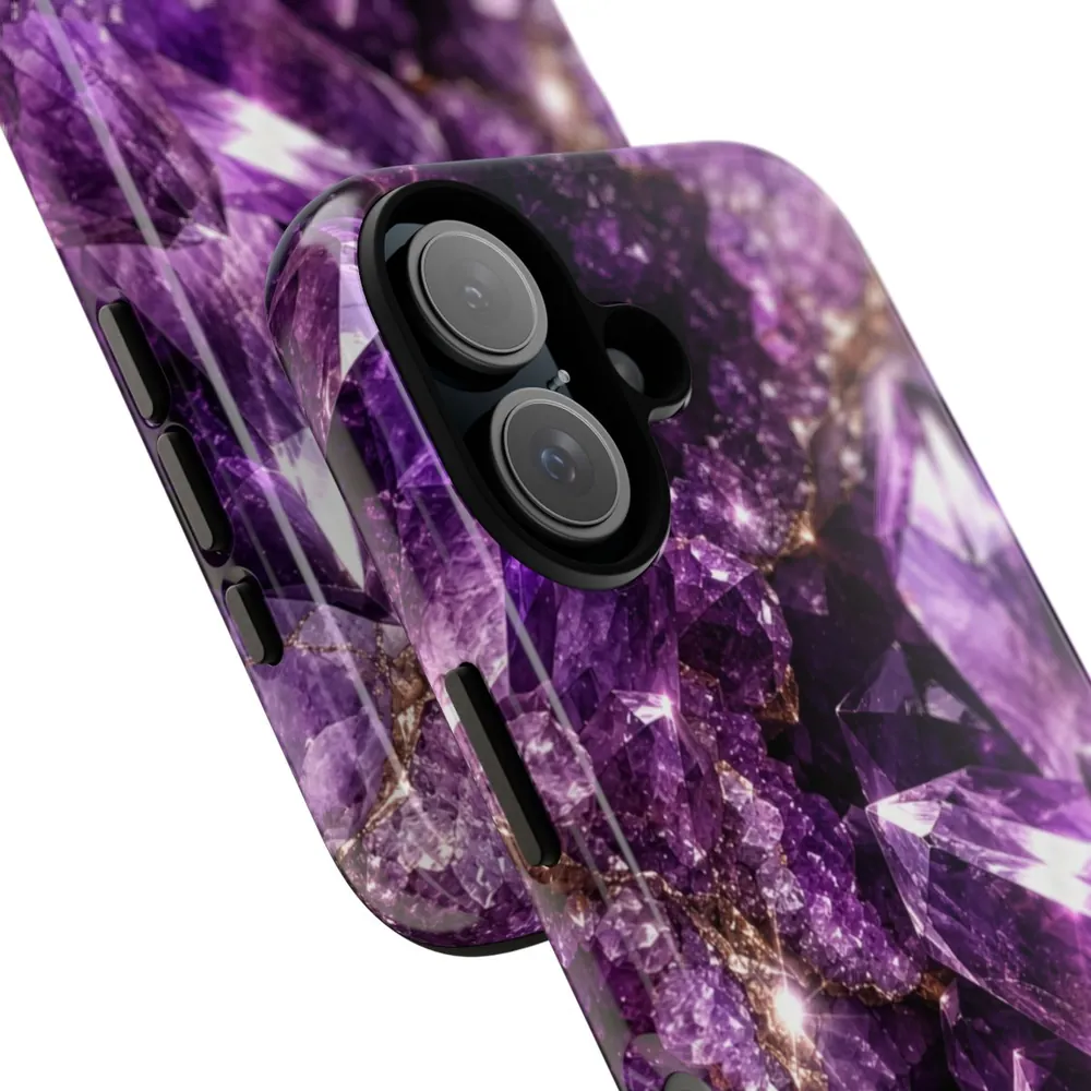 Luxury Sparkling Amethyst DECO Signature Tough Phone Case
