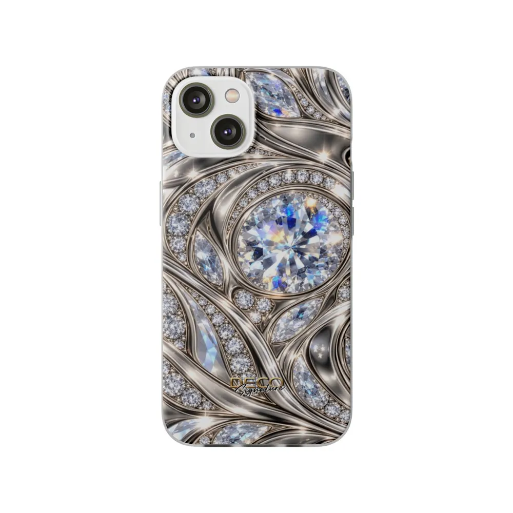 Luxury Platinum & Diamonds DECO Signature Phone Case