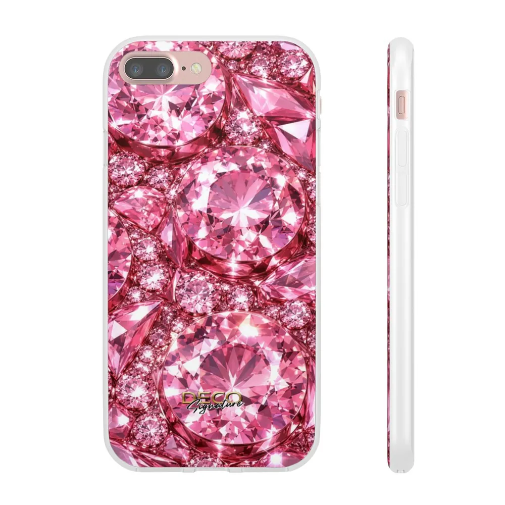Luxury Sparkling Pink Diamonds DECO Signature Phone Case