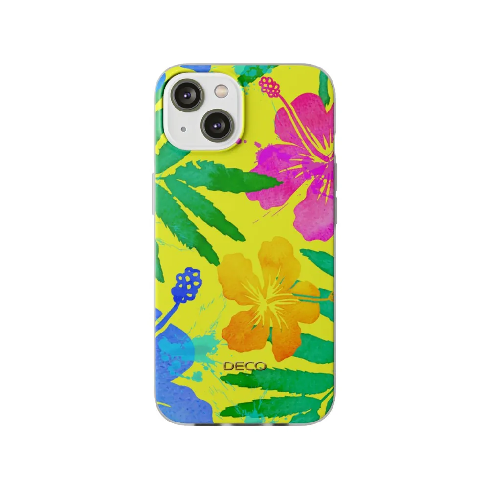 Tropical Neon Floral Phone Case