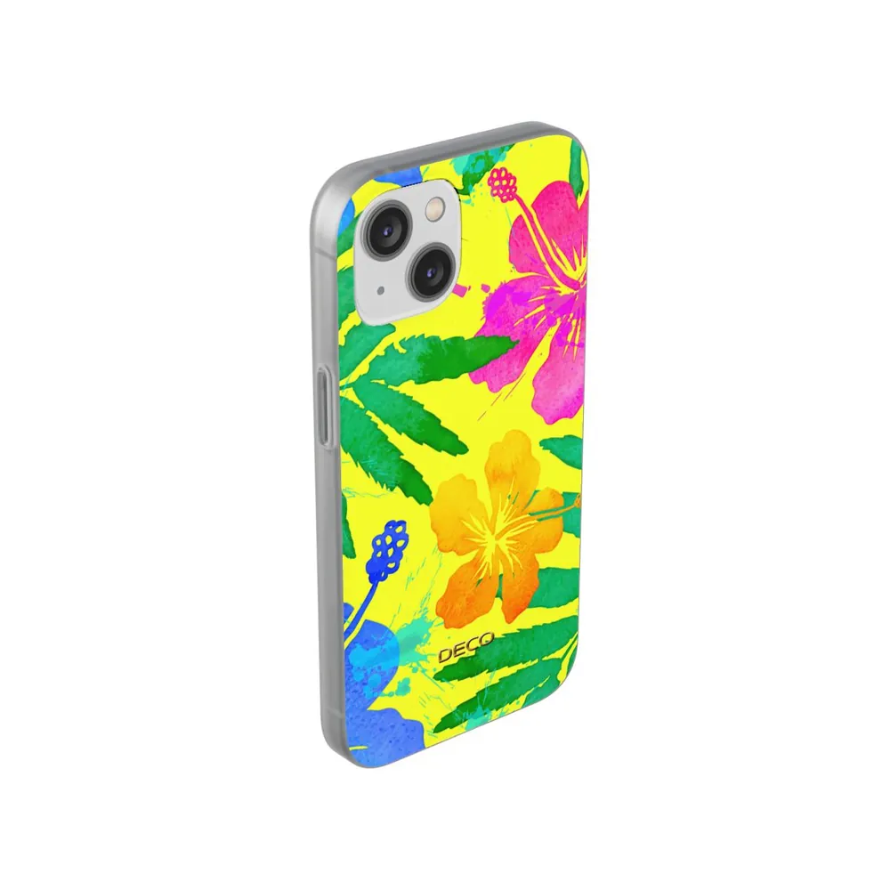 Tropical Neon Floral Phone Case