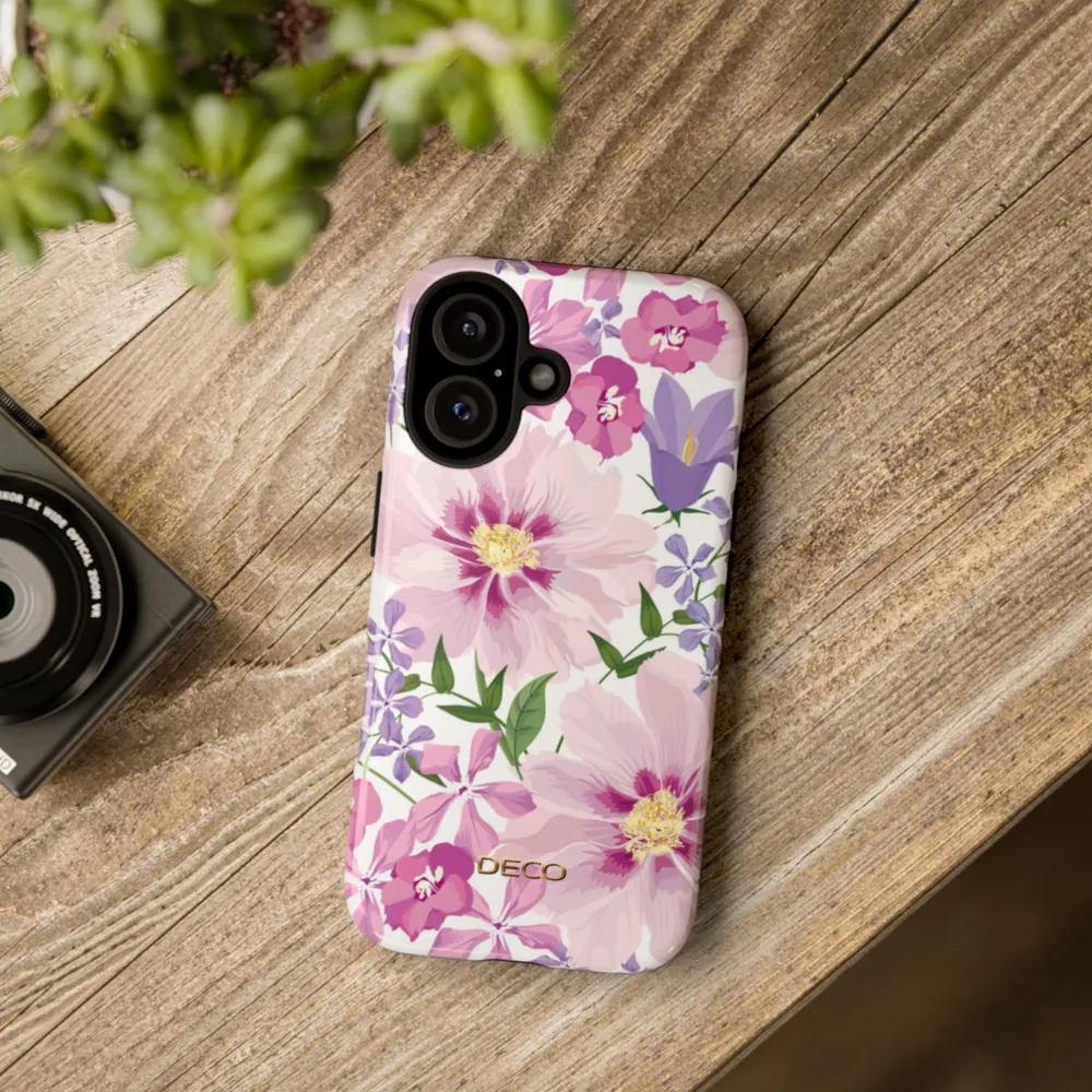 Pastel Pink Peonies Floral Tough Phone Case