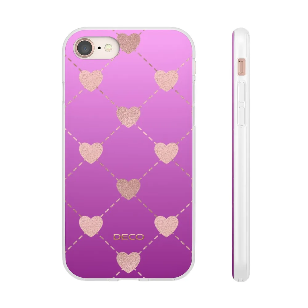 Shimmer Heart Dots Phone Case