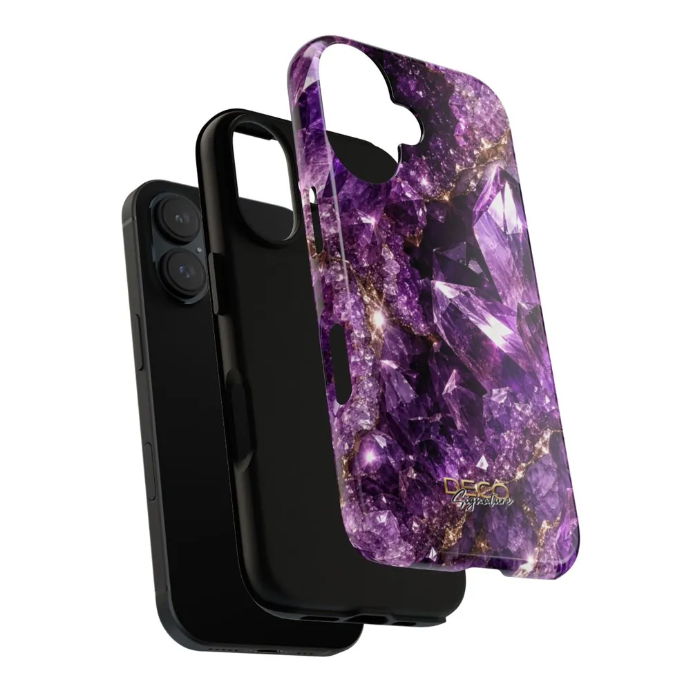Luxury Sparkling Amethyst DECO Signature Tough Phone Case