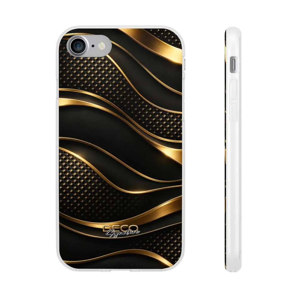 Luxury Textured Black & Gold DECO Signature Phone Case