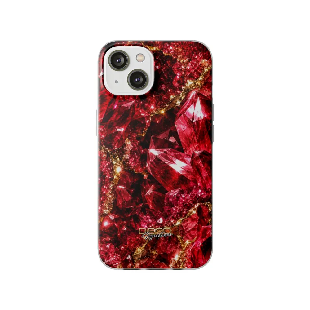 Luxury Sparkling Ruby DECO Signature Phone Case