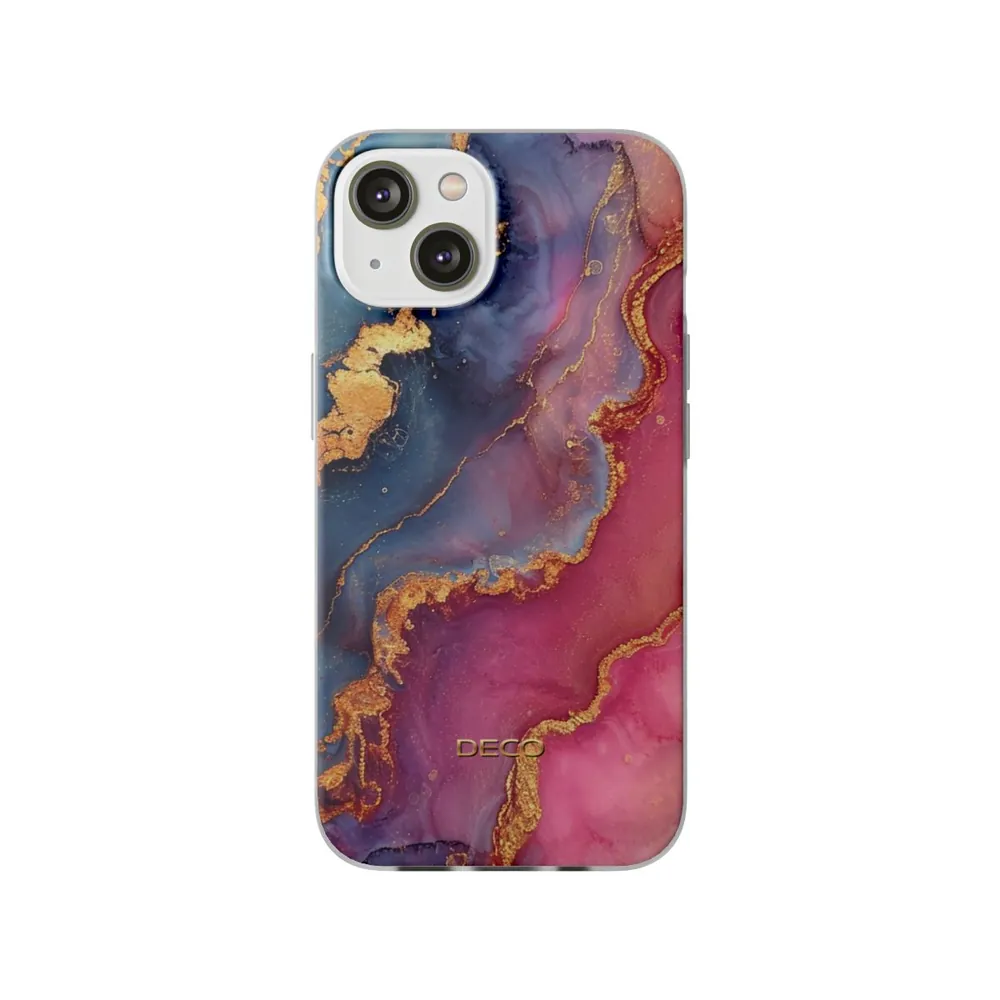 Pinks & Gold Watercolor Marble Phone Case
