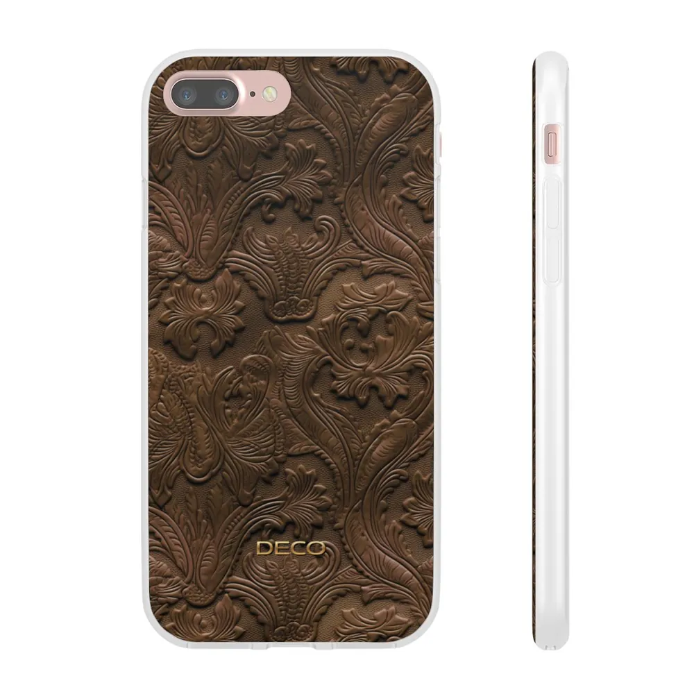 Classic Tooled Western Leather Phone Case