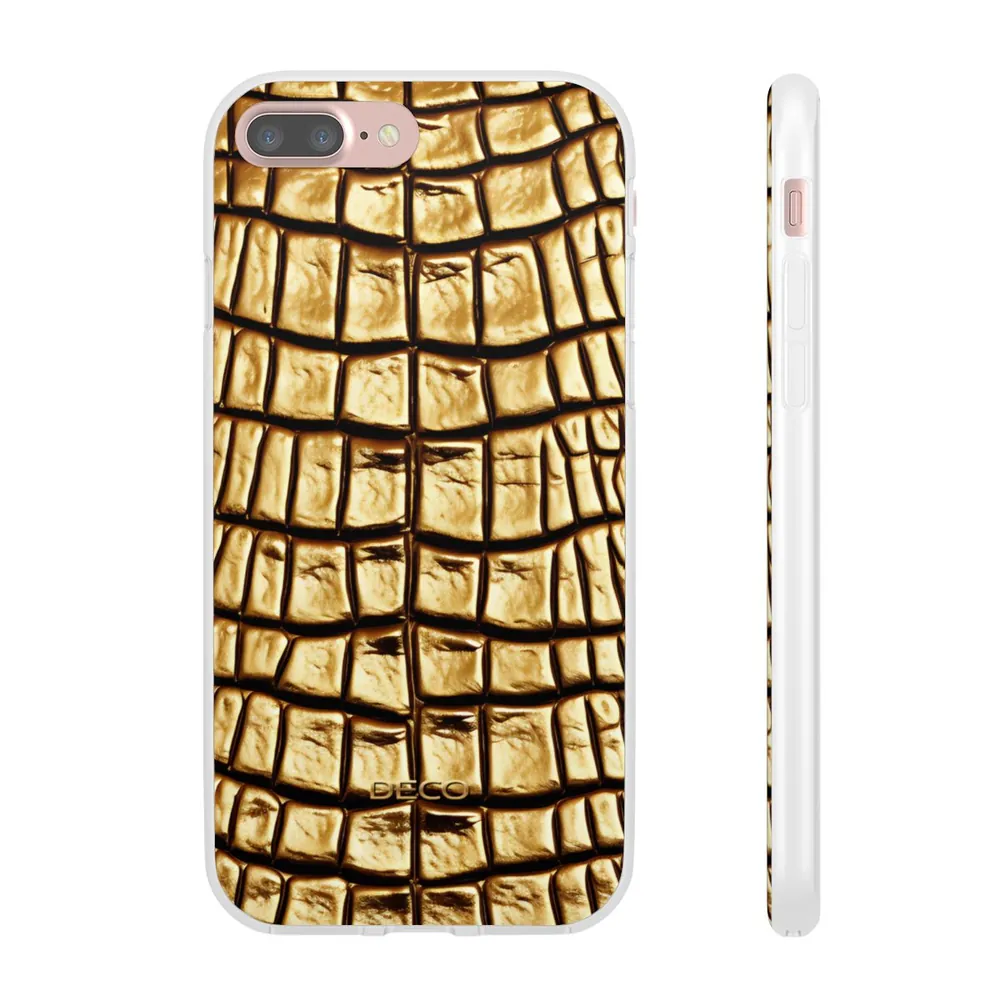 Gold Alligator Skin Phone Case