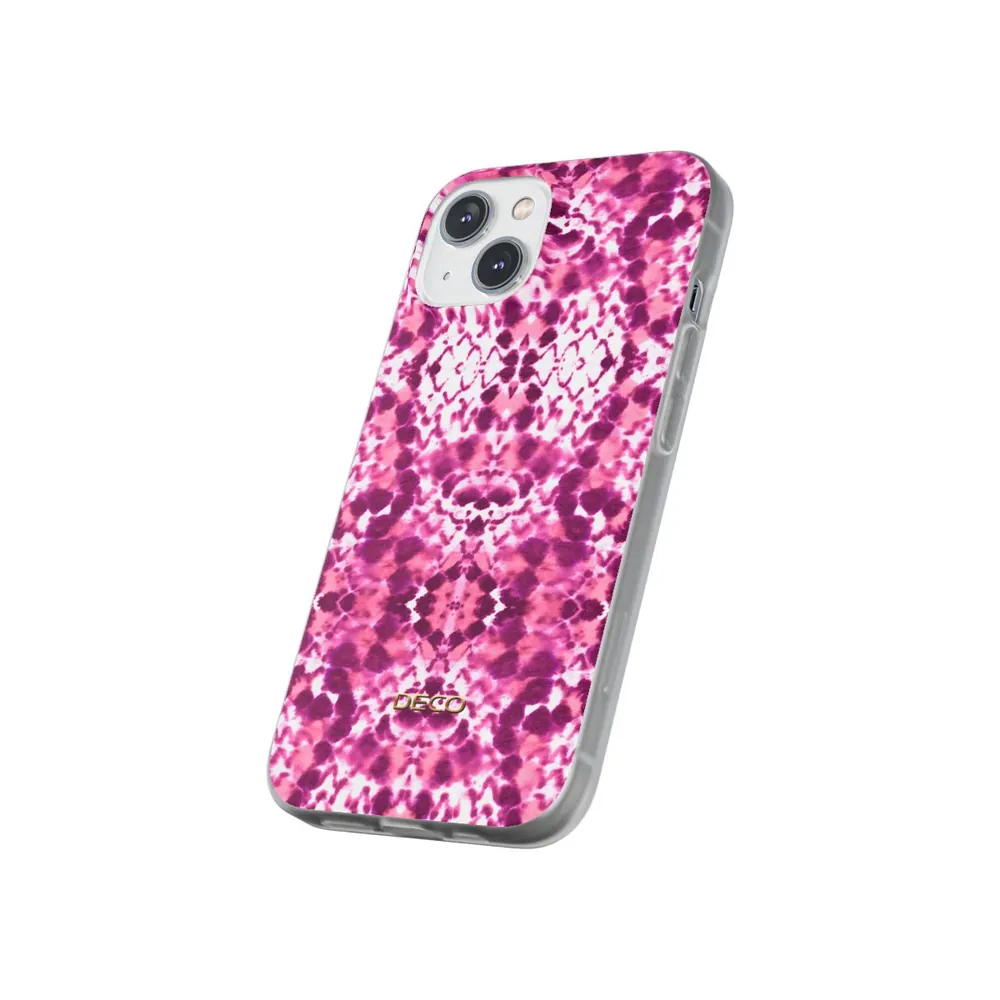 Pink Watercolor Snake Skin Phone Case
