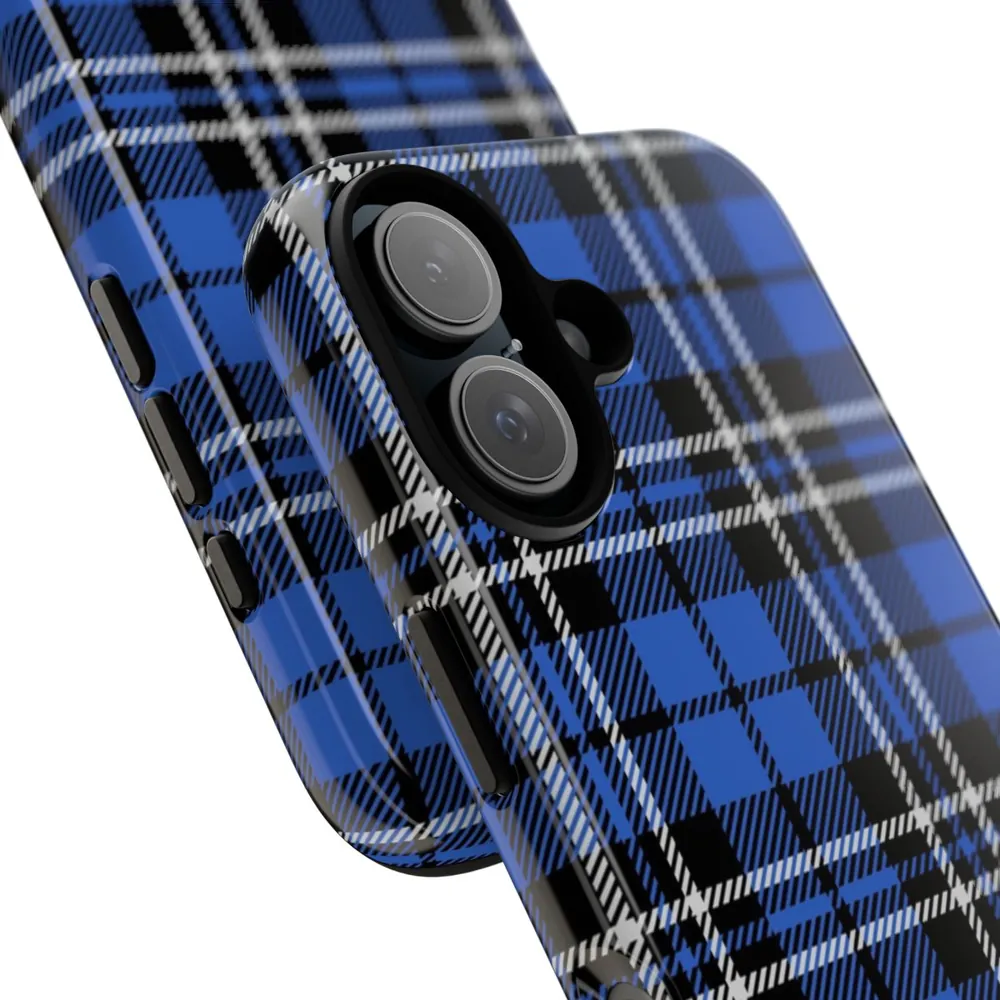 Royal Blue Tartan Plaid Tough Phone Case