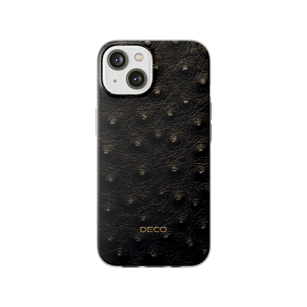 Dark Ostrich Skin Phone Case