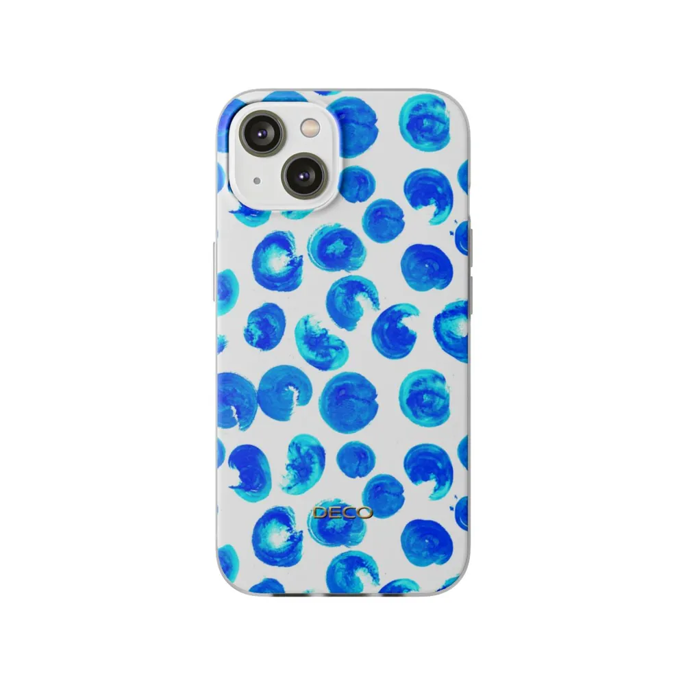 Blue Dots Watercolor Phone Case