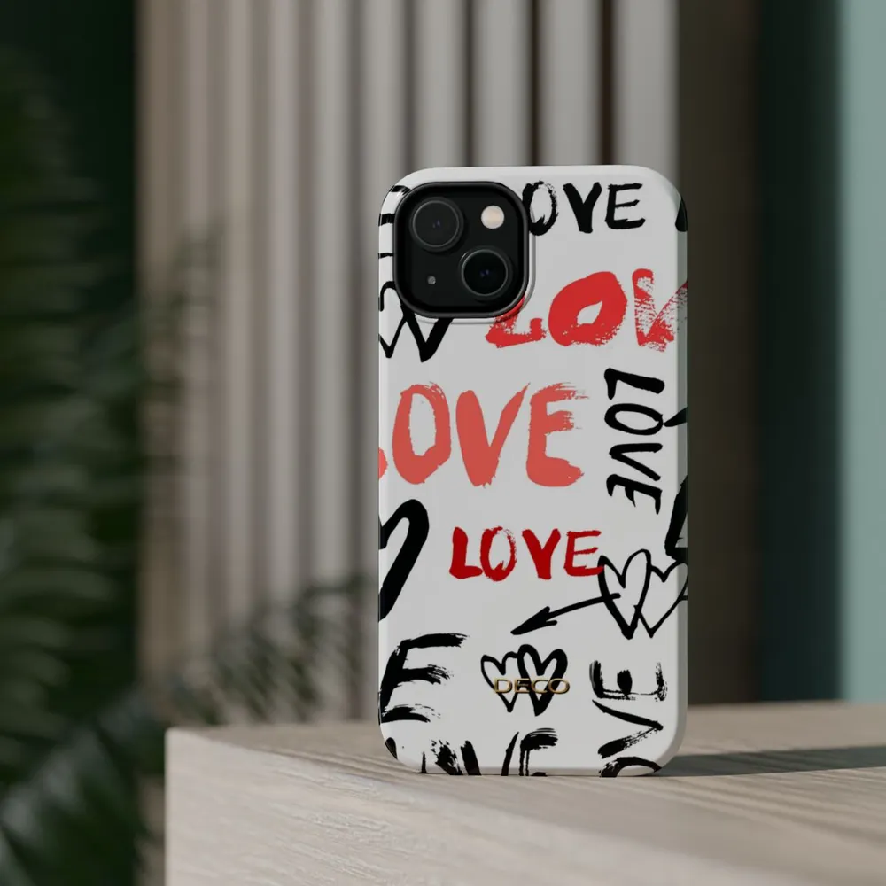 Love Hearts MagSafe Impact-Resistant Phone Case