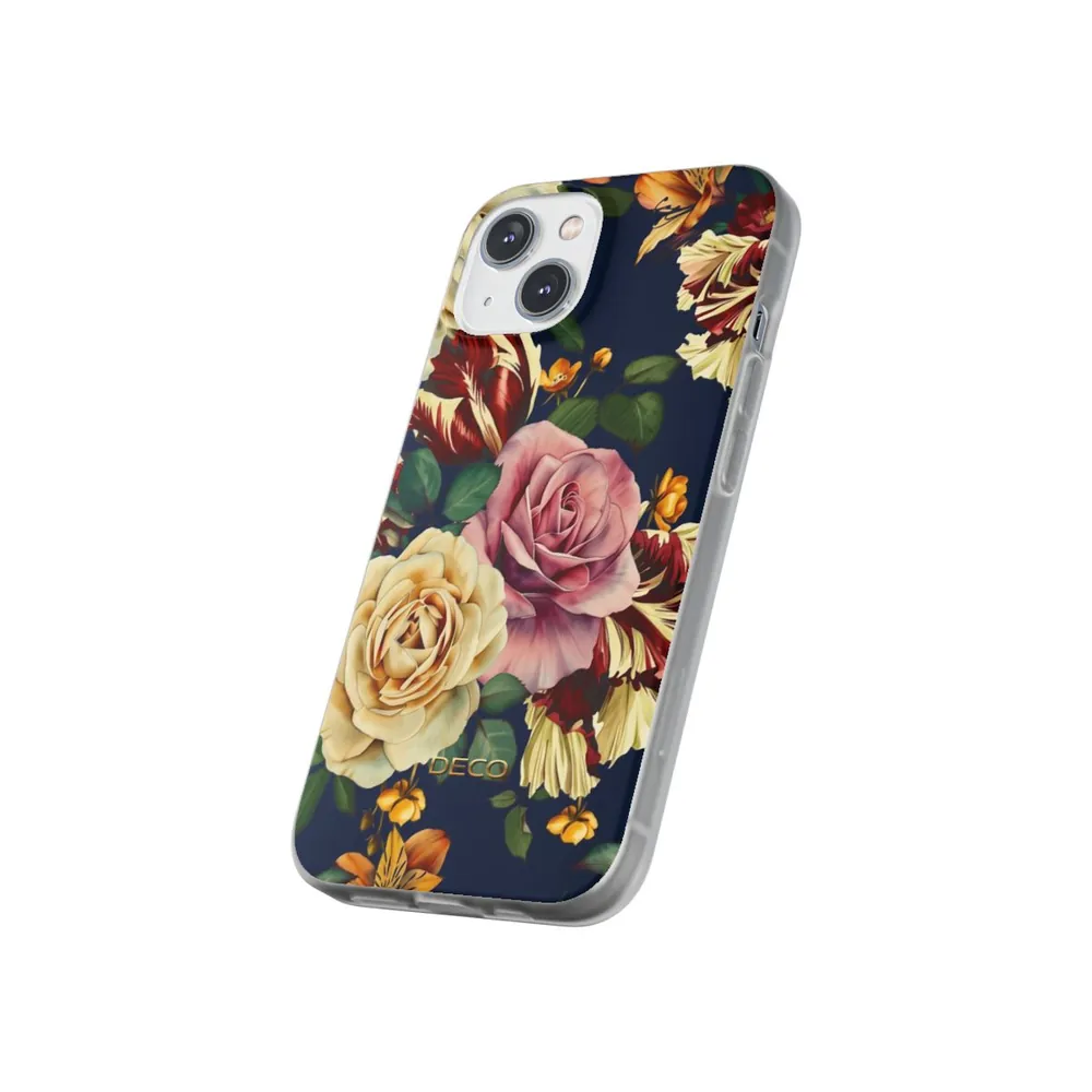 Painted Vintage Rose Floral Phone Case