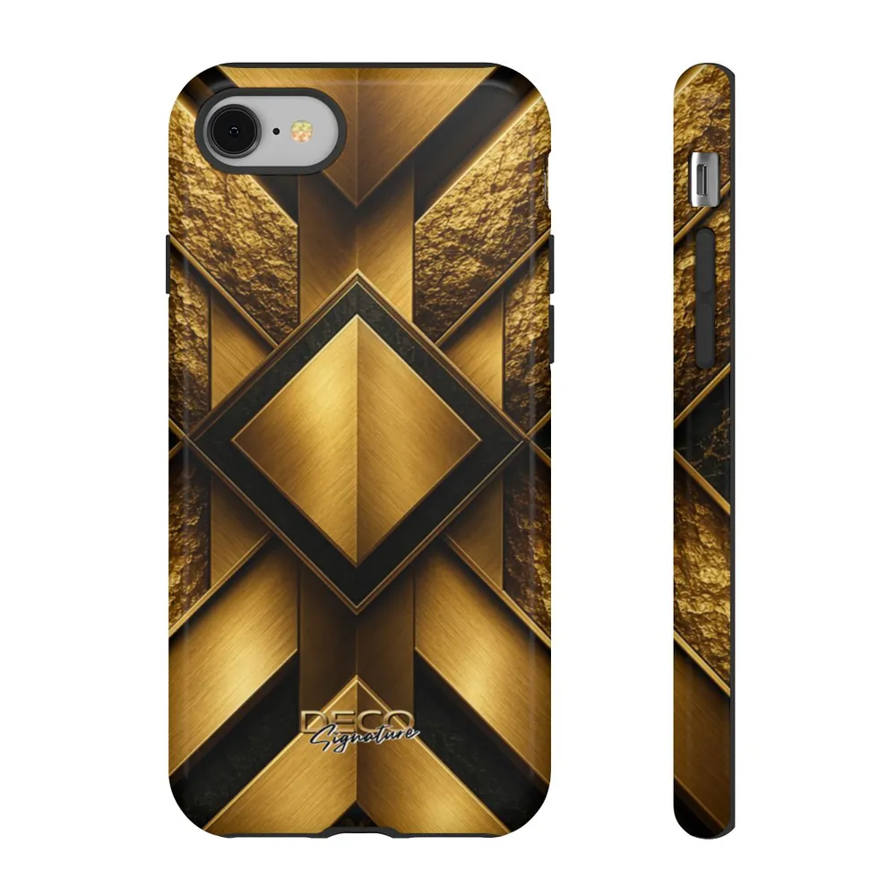 Luxury Textured Gold DECO Signature Tough Phone Case