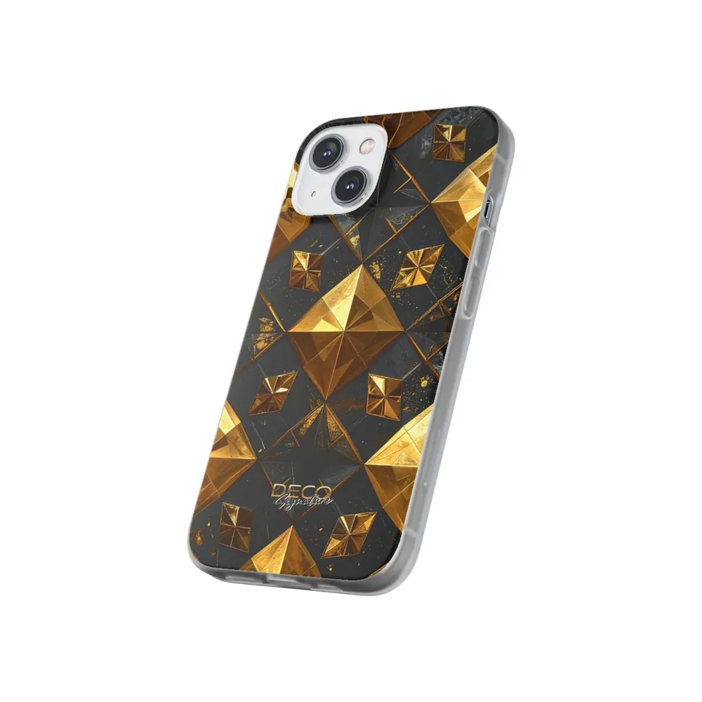 Luxury Black & Gold Tile DECO Signature Phone Case