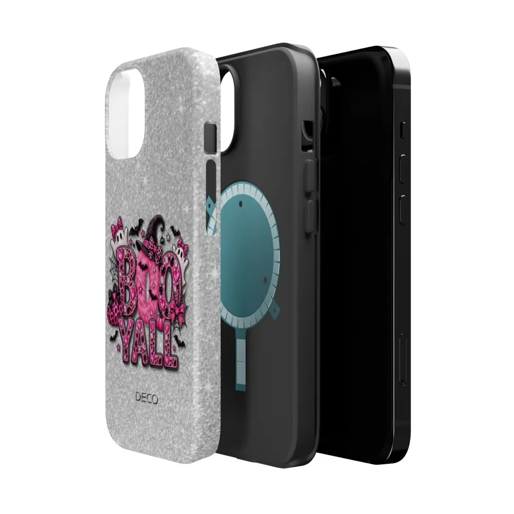 BOO YALL Bling Halloween MagSafe Impact-Resistant Phone Case