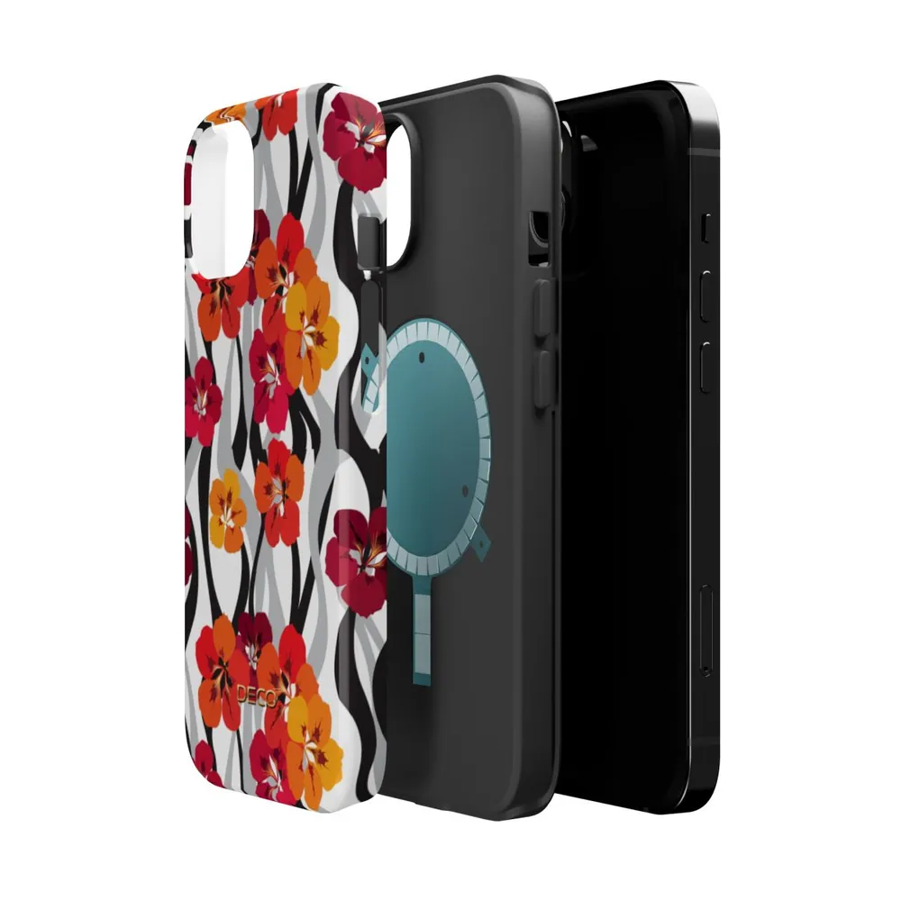 Hibiscus Floral MagSafe Impact-Resistant Phone Case