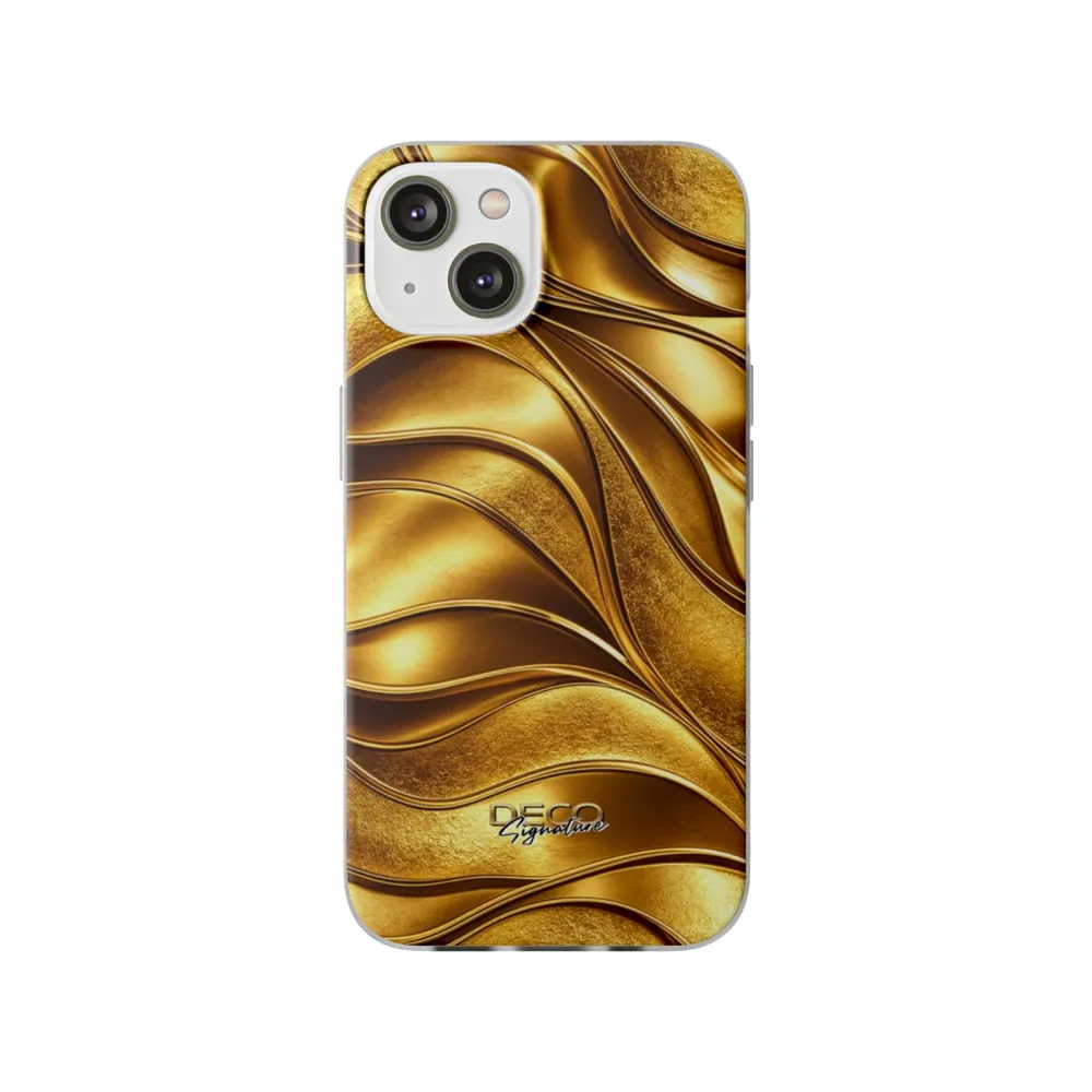 Luxury Textured Gold Flow DECO Signature Phone Case
