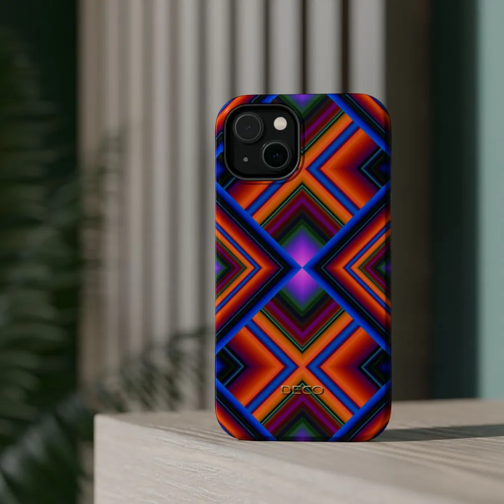 3D Optical Geometric MagSafe Impact-Resistant Phone Case