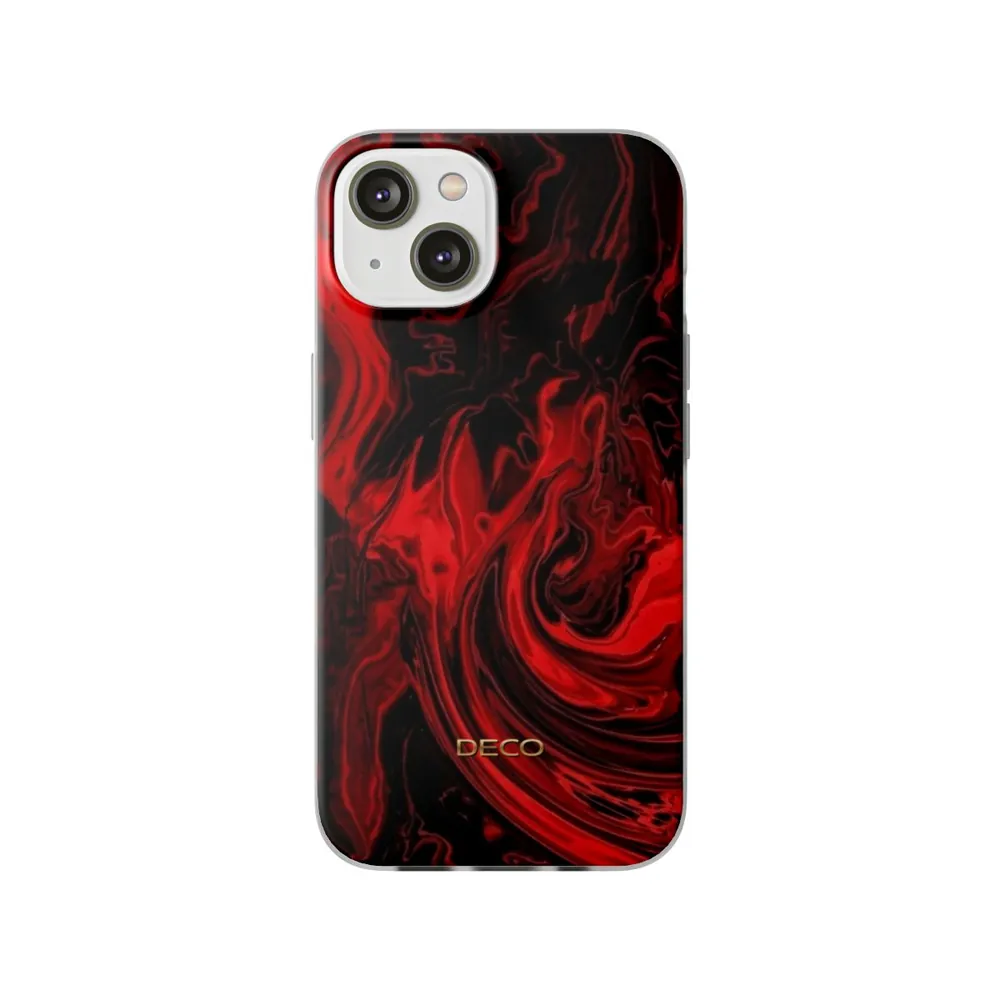 Fiery Red Swirl Phone Case