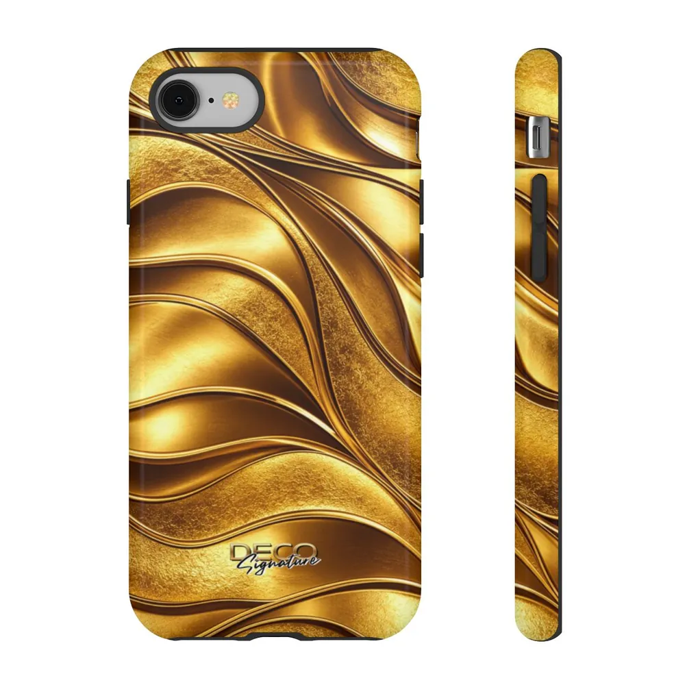 Luxury Textured Gold Flow DECO Signature Tough Phone Case