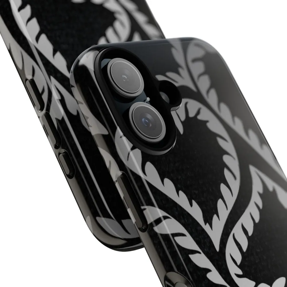 Black Velvet Hearts Tough Phone Case