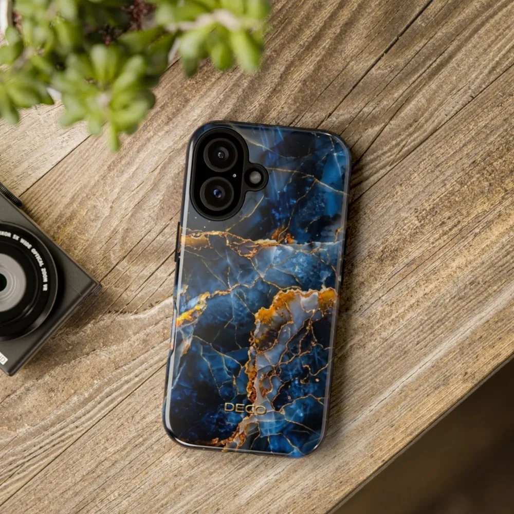 Blue Onyx Marble Tough Phone Case