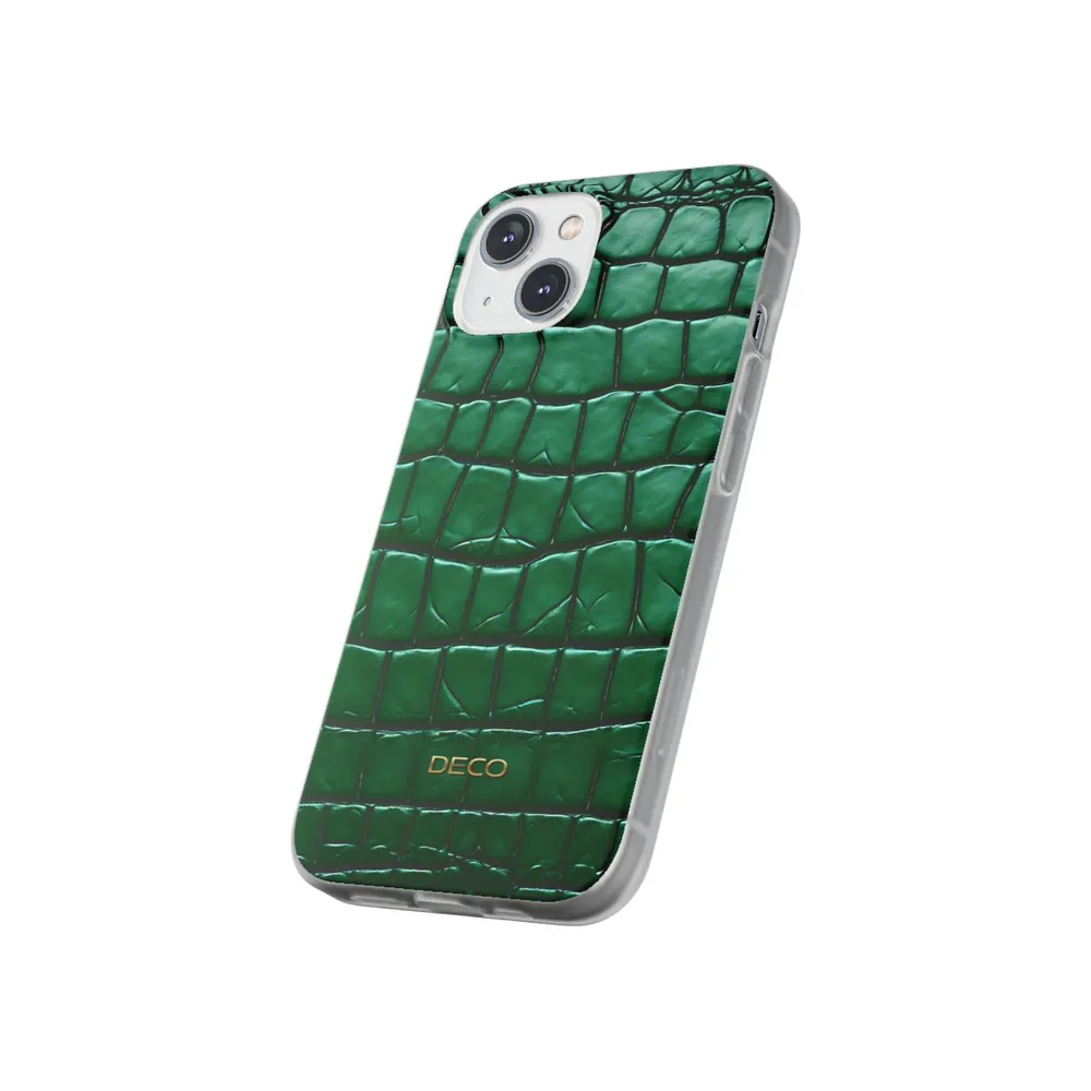 Emerald Alligator Skin Phone Case