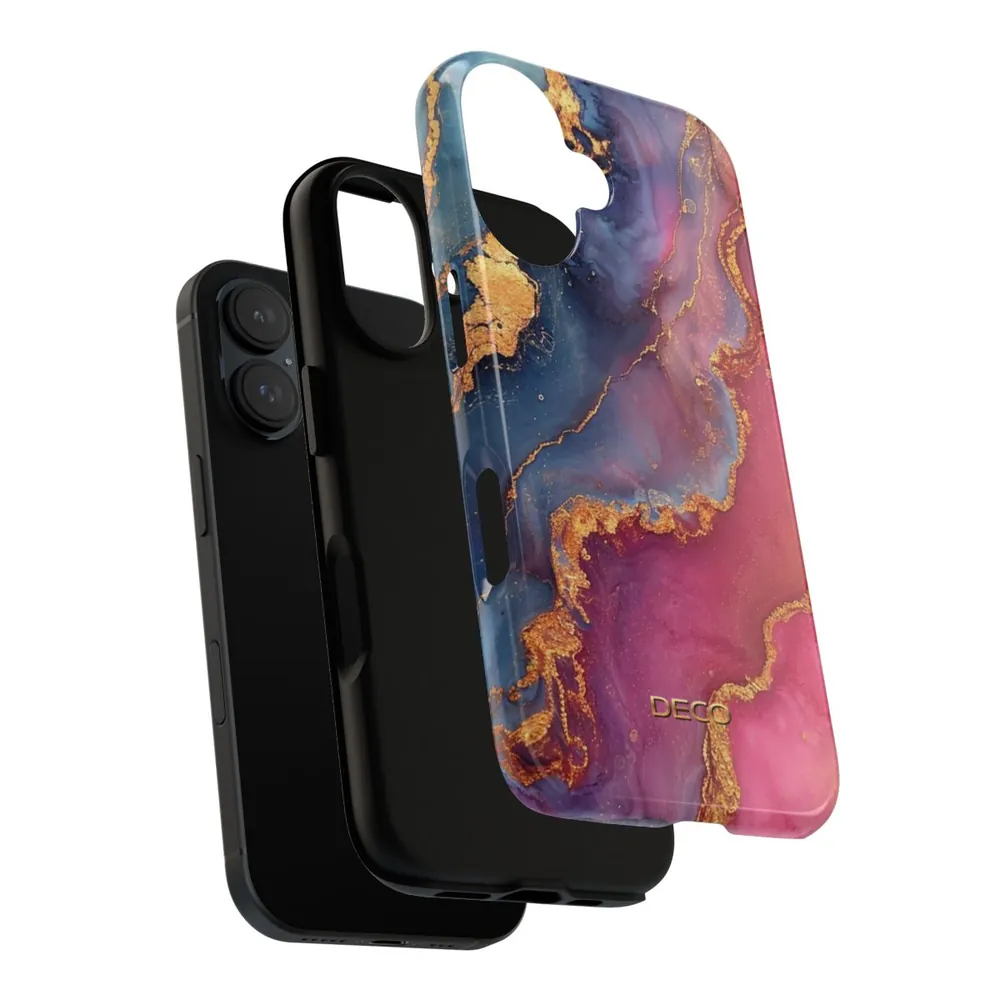 Pinks & Gold Watercolor Marble Tough Phone Case