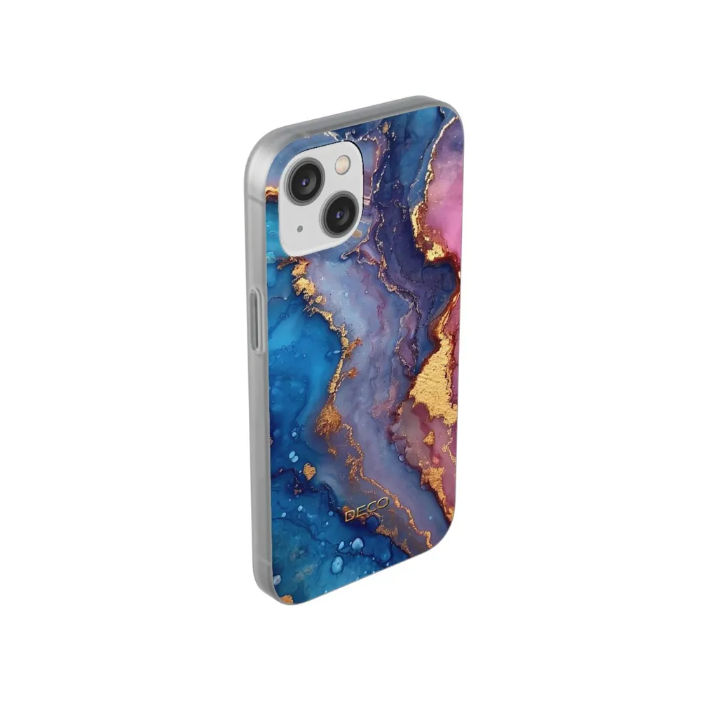Purples & Gold Watercolor Marble Phone Case