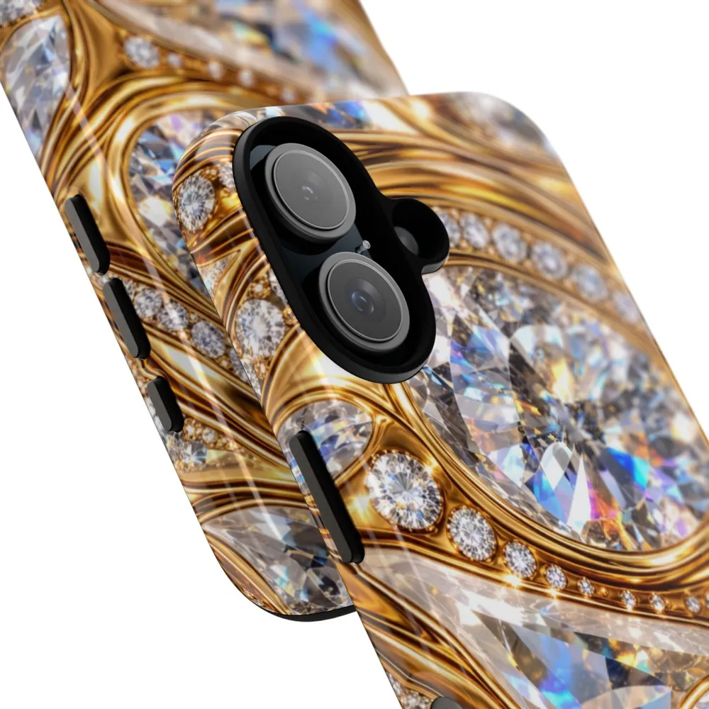 Luxury Liquid Gold & Diamonds DECO Signature Tough Phone Case