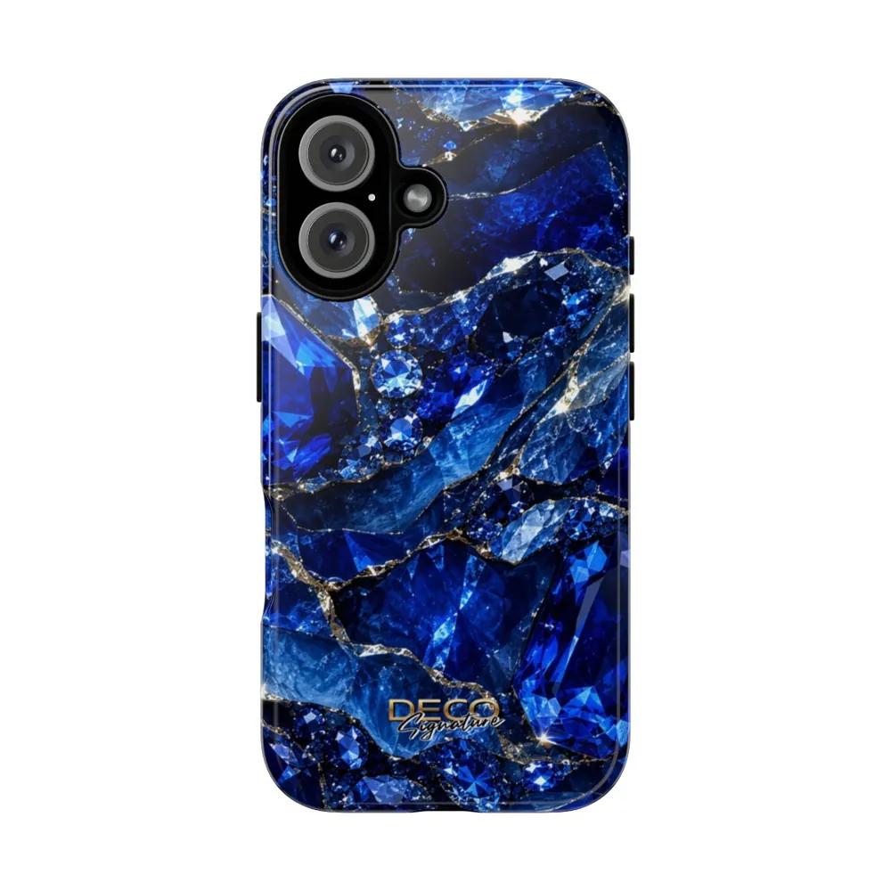 Luxury Sparkling Sapphire DECO Signature Tough Phone Case