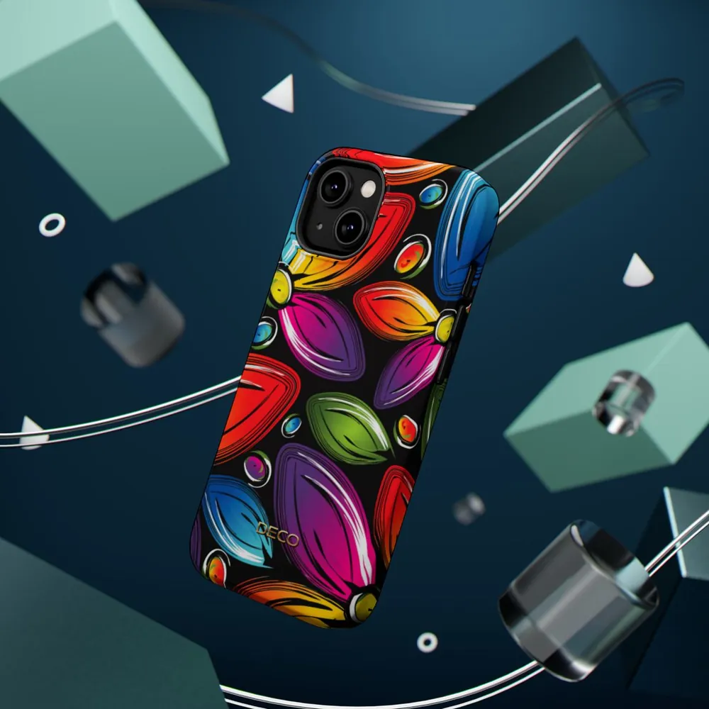 Rainbow Floral MagSafe Impact-Resistant Phone Case