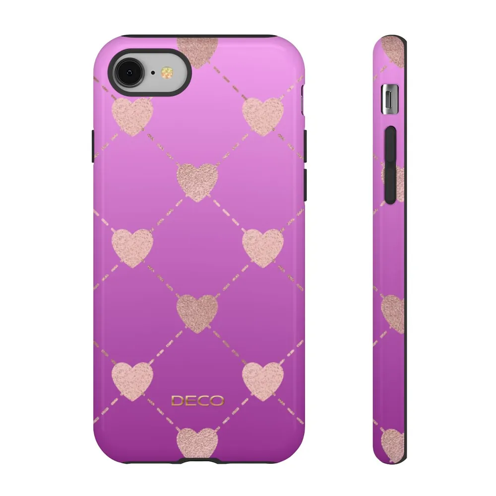 Shimmer Heart Dots Tough Phone Case