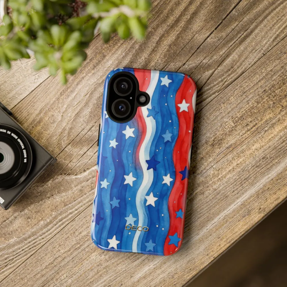 Stars & Stripes Watercolor America Tough Phone Case