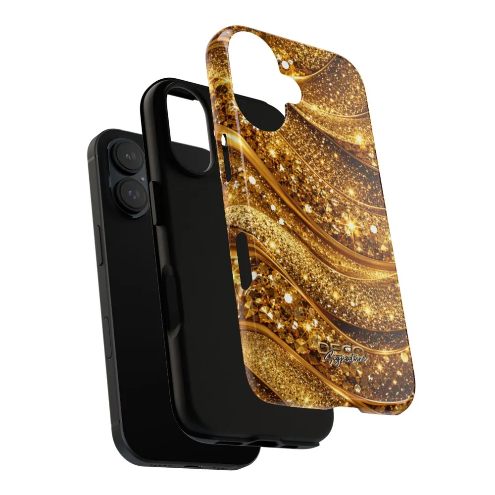 Luxury Gold Glitter Pop DECO Signature Tough Phone Case