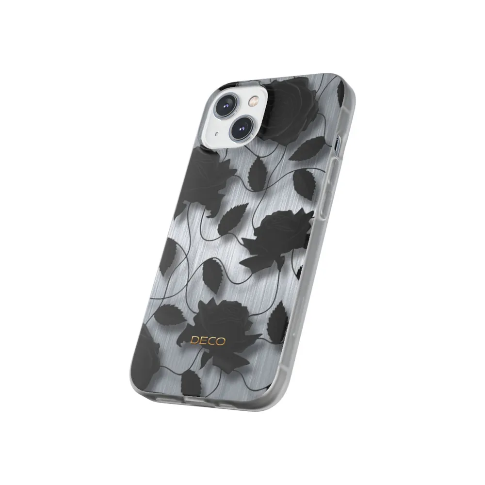 Black Rose Floral Phone Case