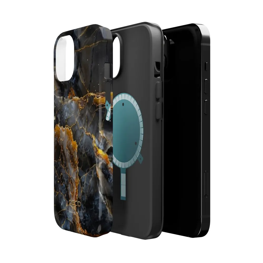 Black Onyx Marble MagSafe Impact-Resistant Phone Case