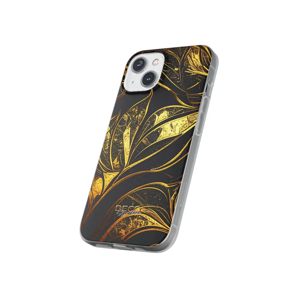 Luxury Black & Gold Leaf DECO Signature Phone Case