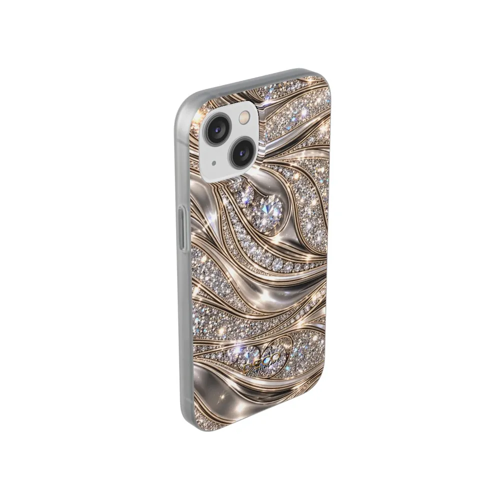 Luxury Sparkling Diamonds & Platinum DECO Signature Phone Case