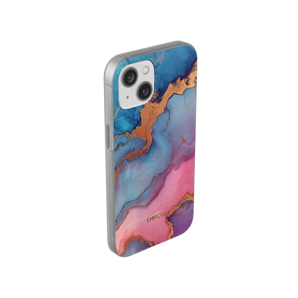 Gold Pink & Purple Watercolor Marble Phone Case