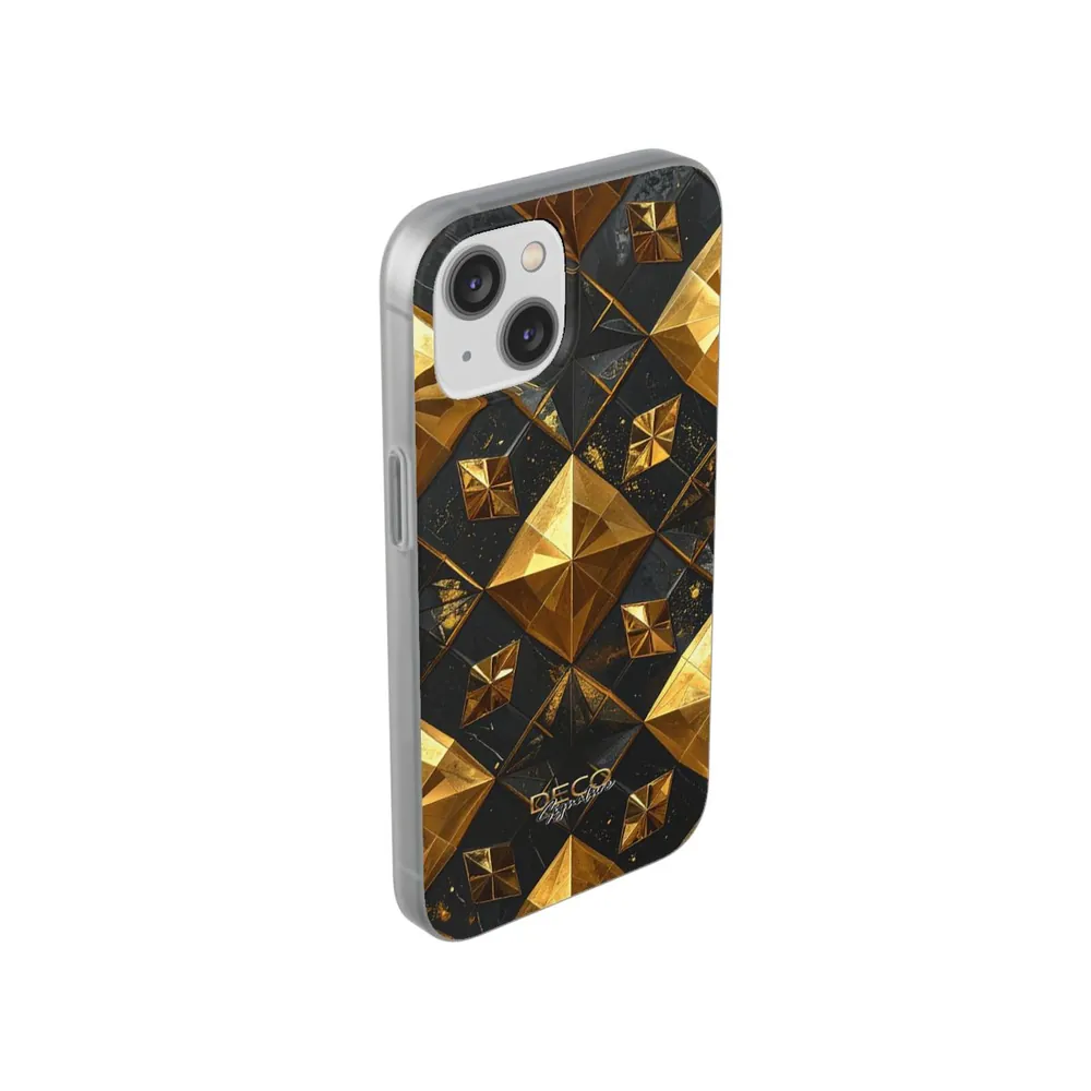 Luxury Black & Gold Tile DECO Signature Phone Case