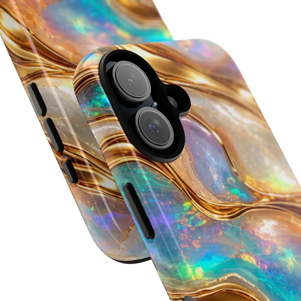 Luxury Opal & Gold DECO Signature Tough Phone Case