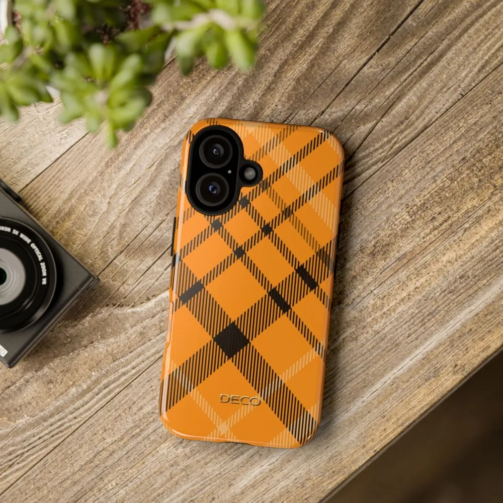Yellow Ochre Tartan Plaid Tough Phone Case