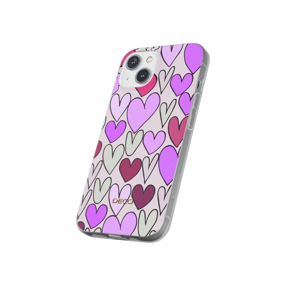 Purple Hearts Phone Case