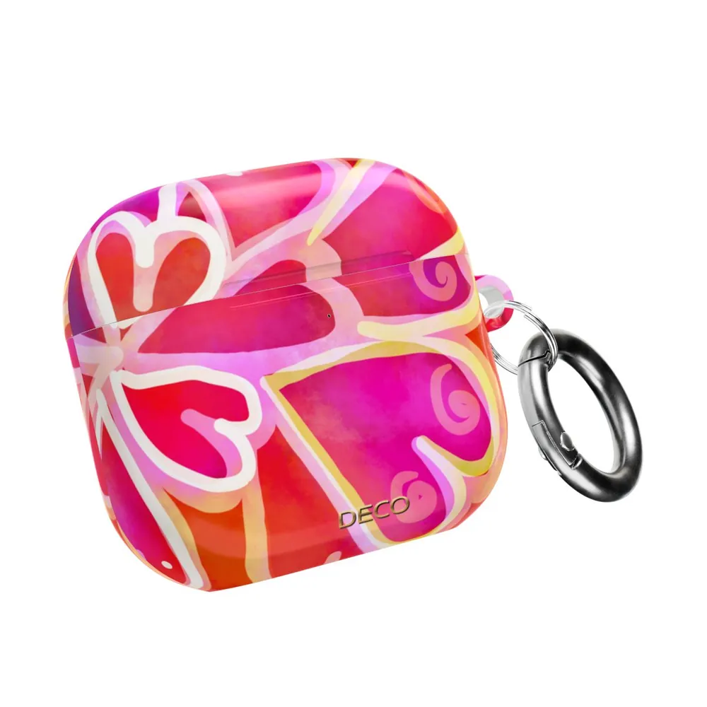 Painted Hearts Watercolor AirPod Case