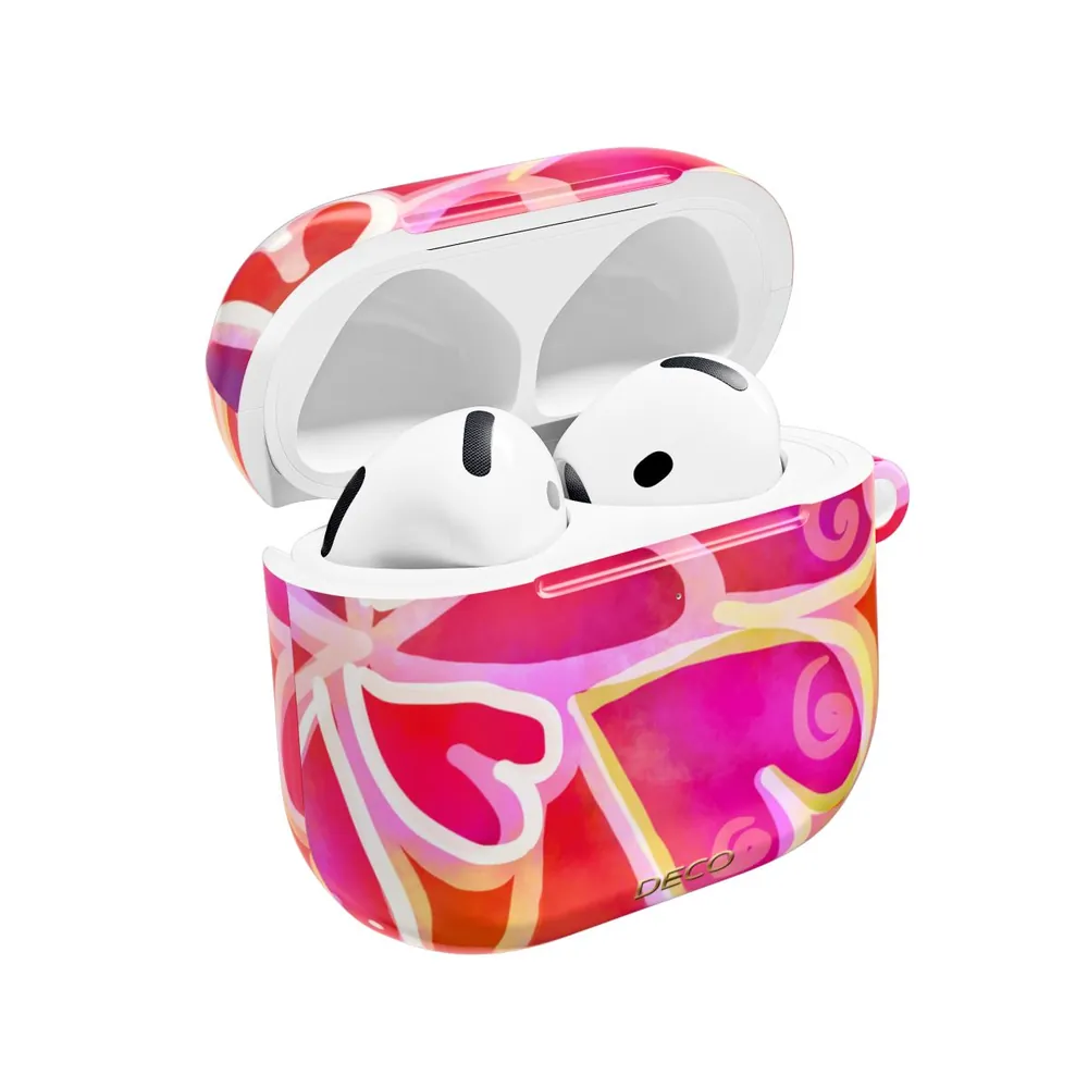 Painted Hearts Watercolor AirPod Case