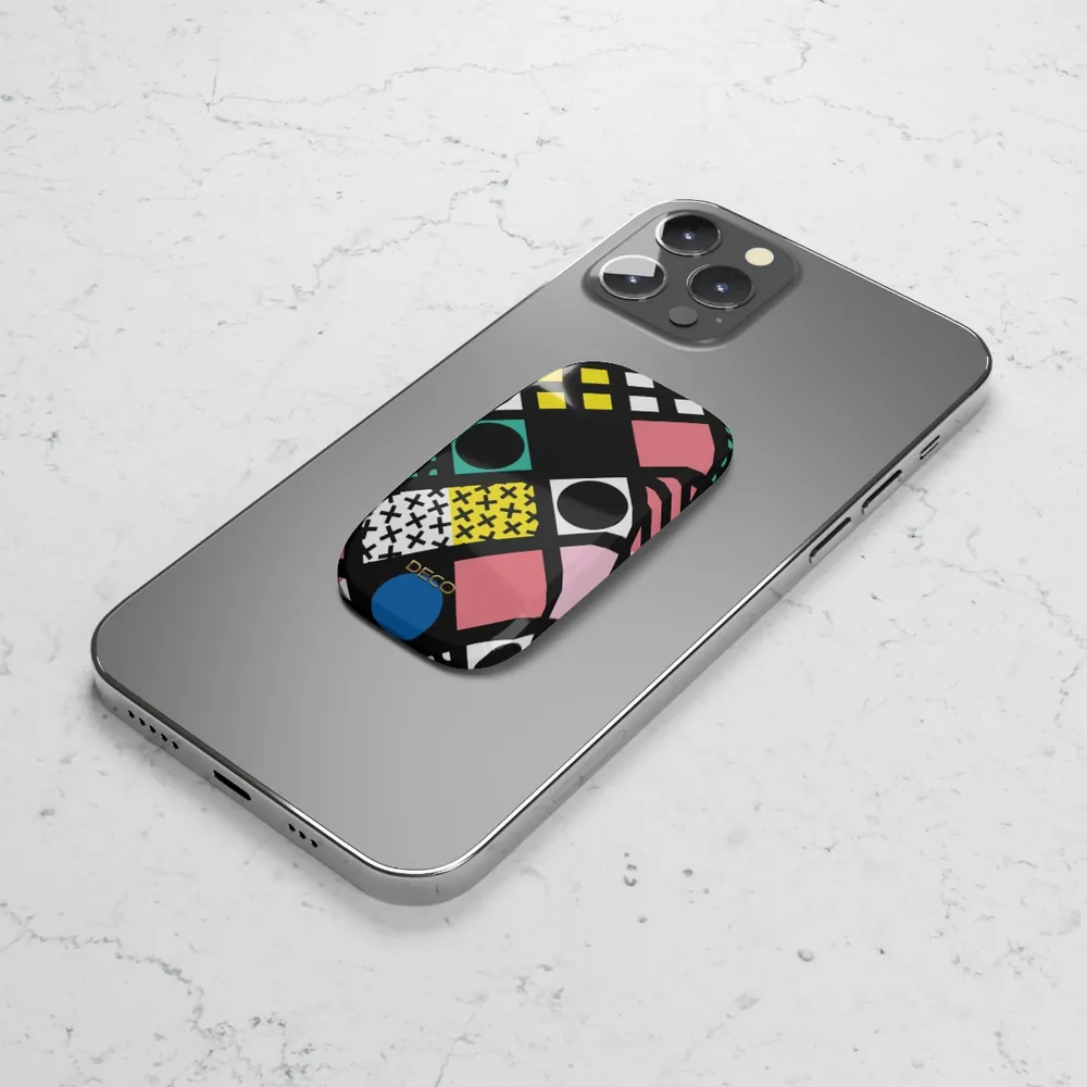 Pastel Geometric Blocks Phone Grip & Stand